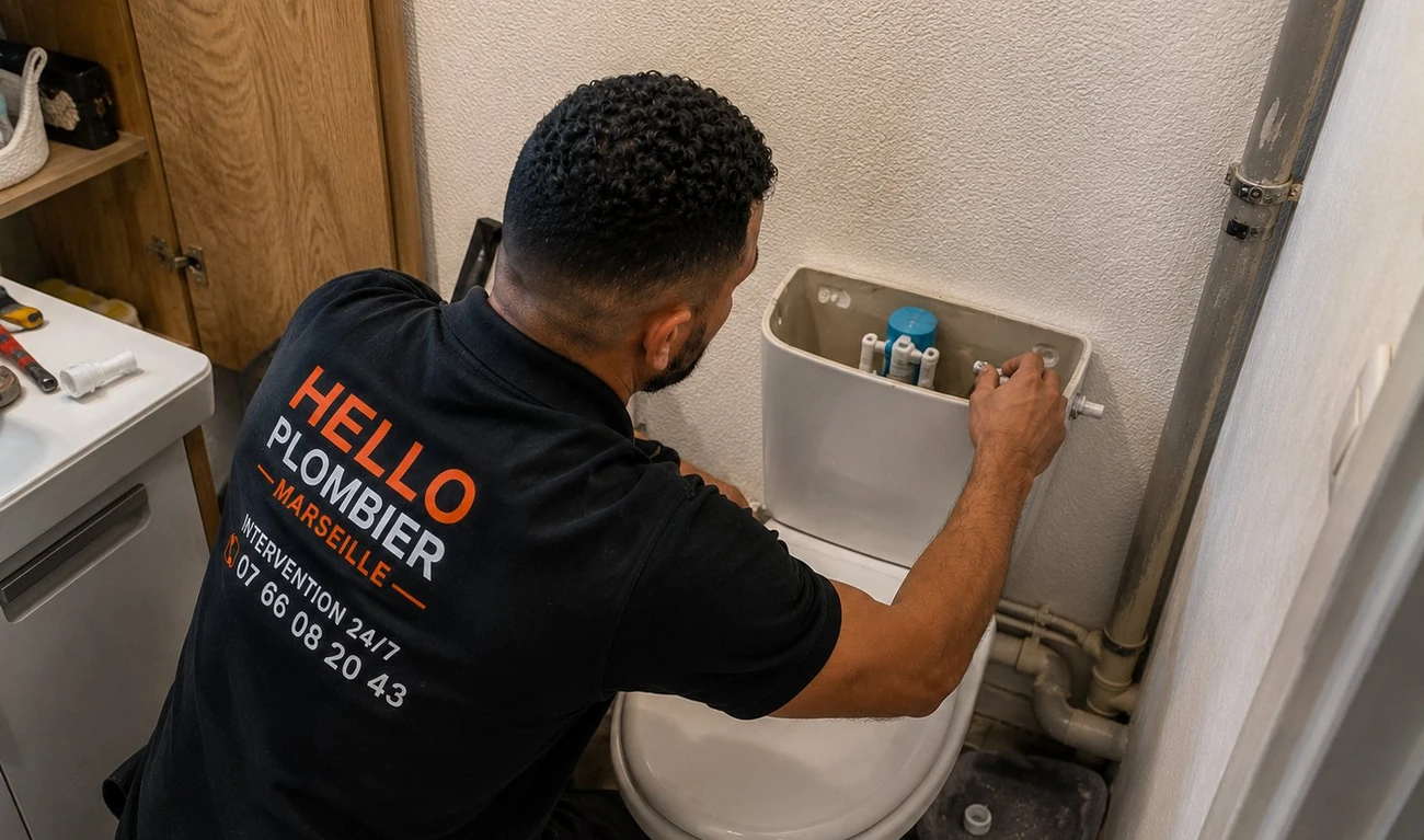 Plombier Hello Plombier en intervention sur un WC dans le 9e arrondissement de Marseille (13009) — dépannage dès 139€